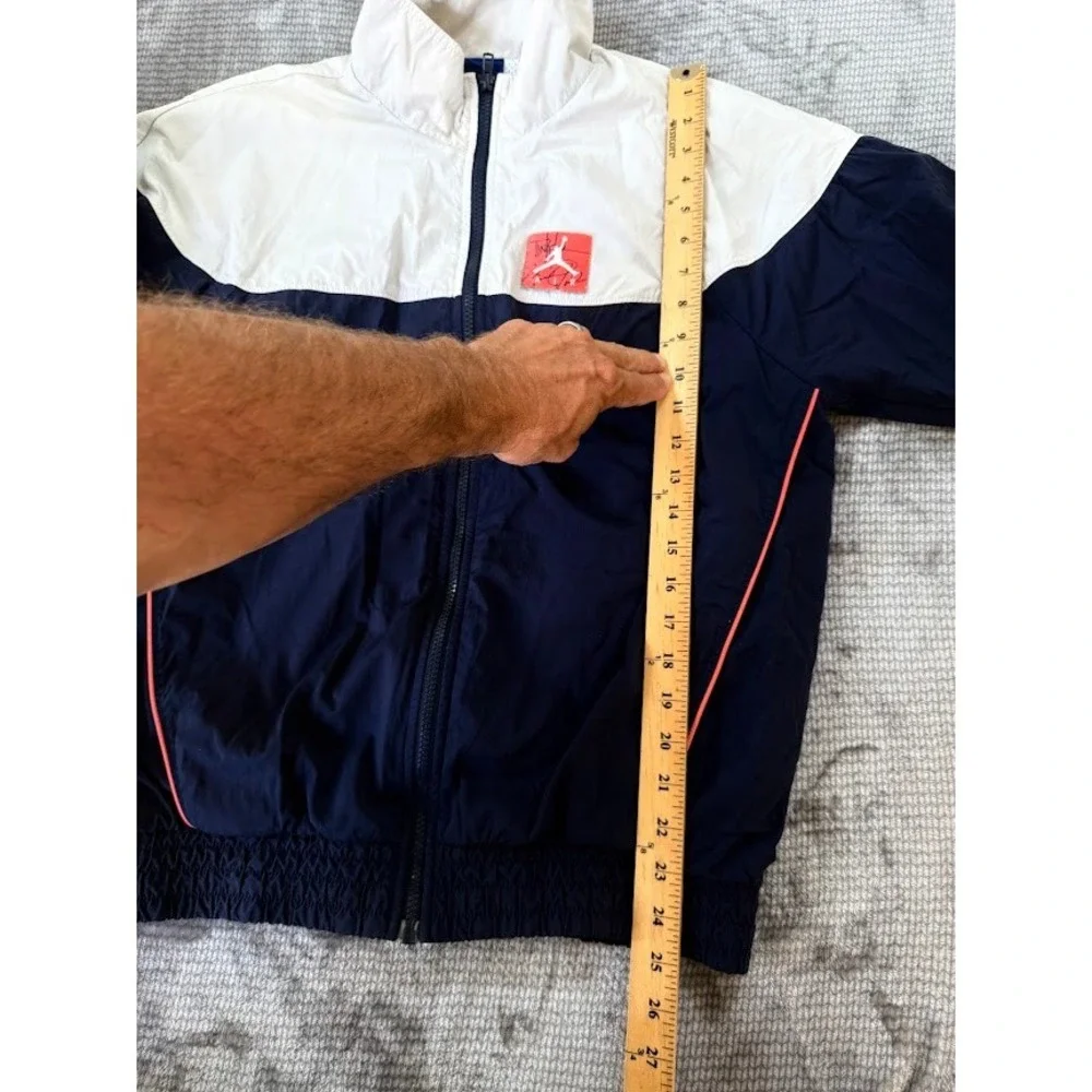 Jordan Air Tinker Hatfield Flight Track Jacket Mens‎ Medium Navy White Zip